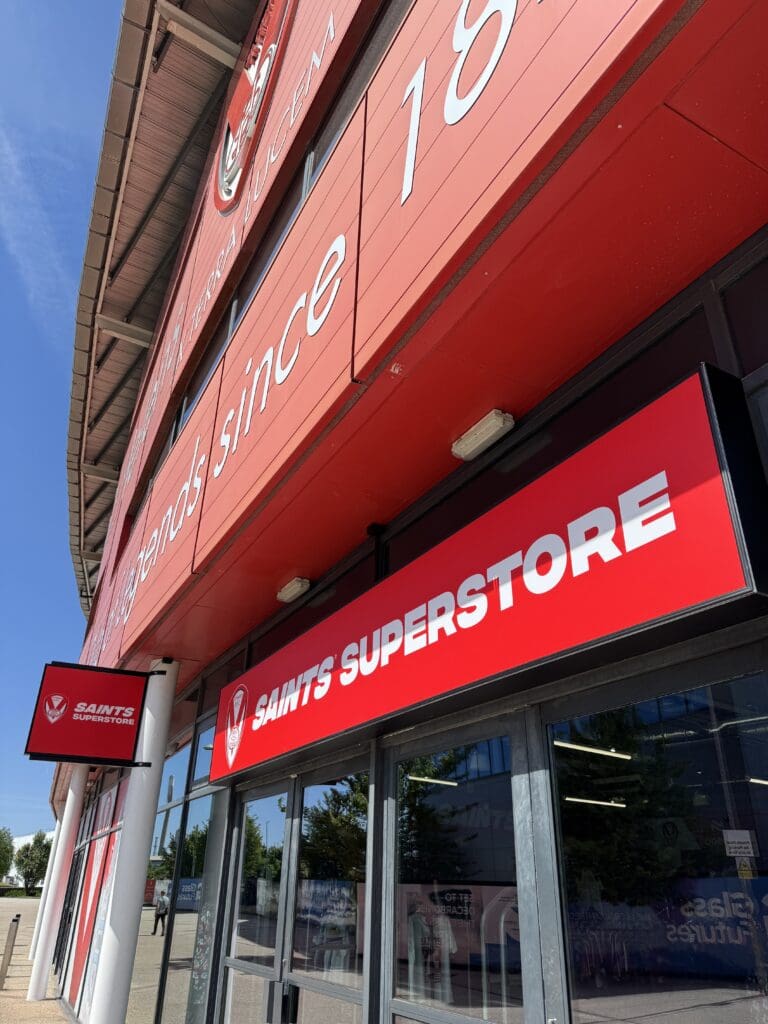 Saints store signage