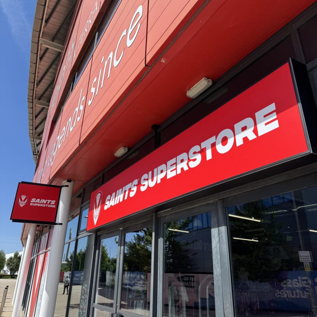 Saints store signage