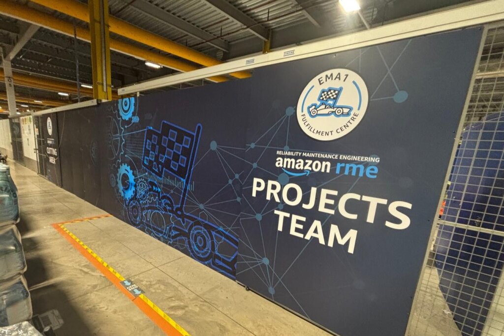 Amazon warehouse signage