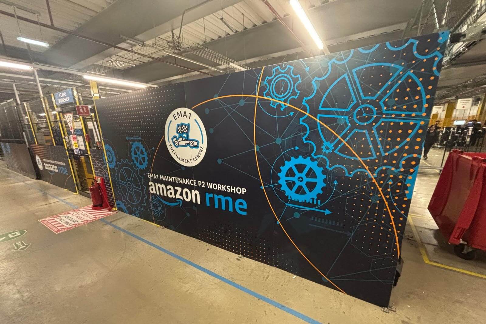 Amazon warehouse signage
