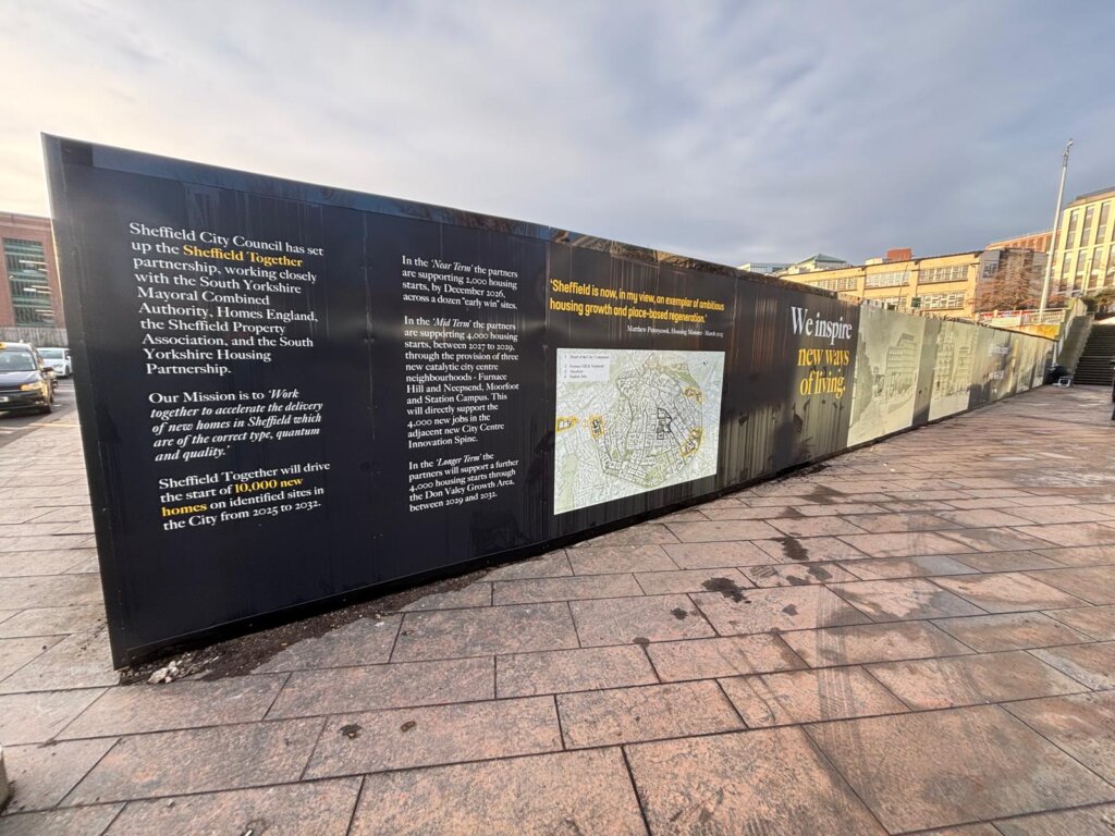 Sheffield hoarding graphics