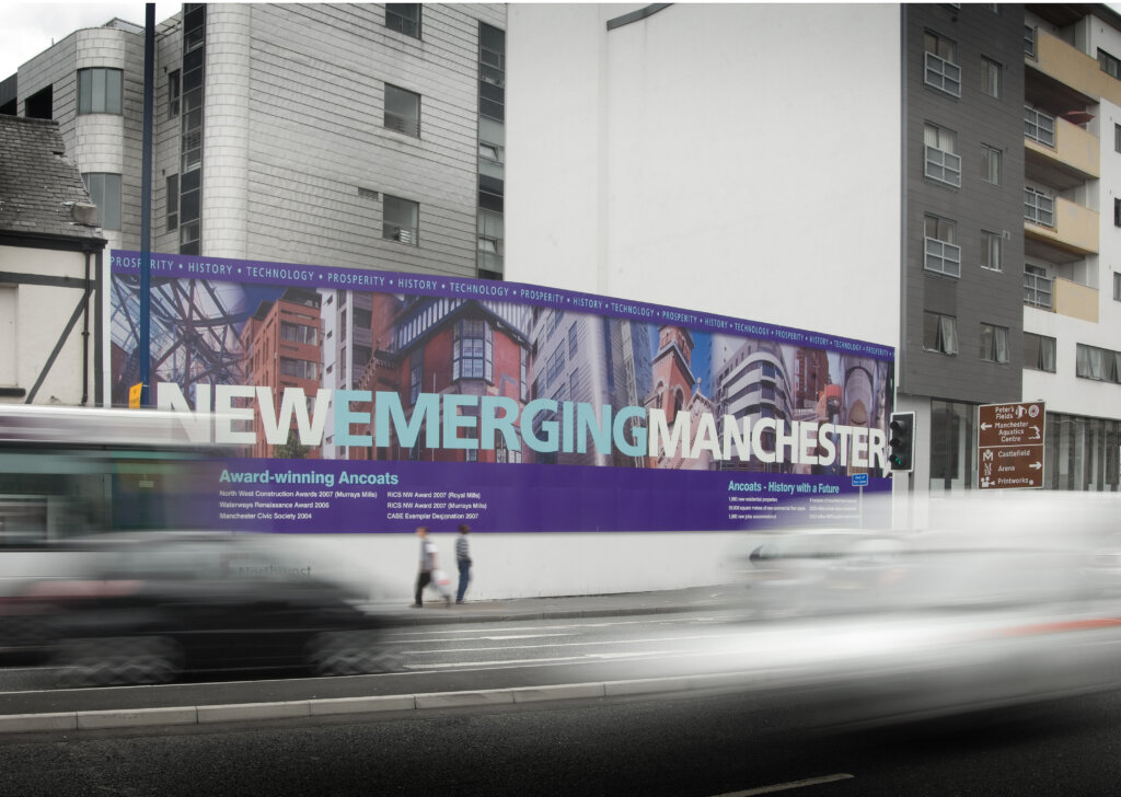 Site hoarding graphics in manchester