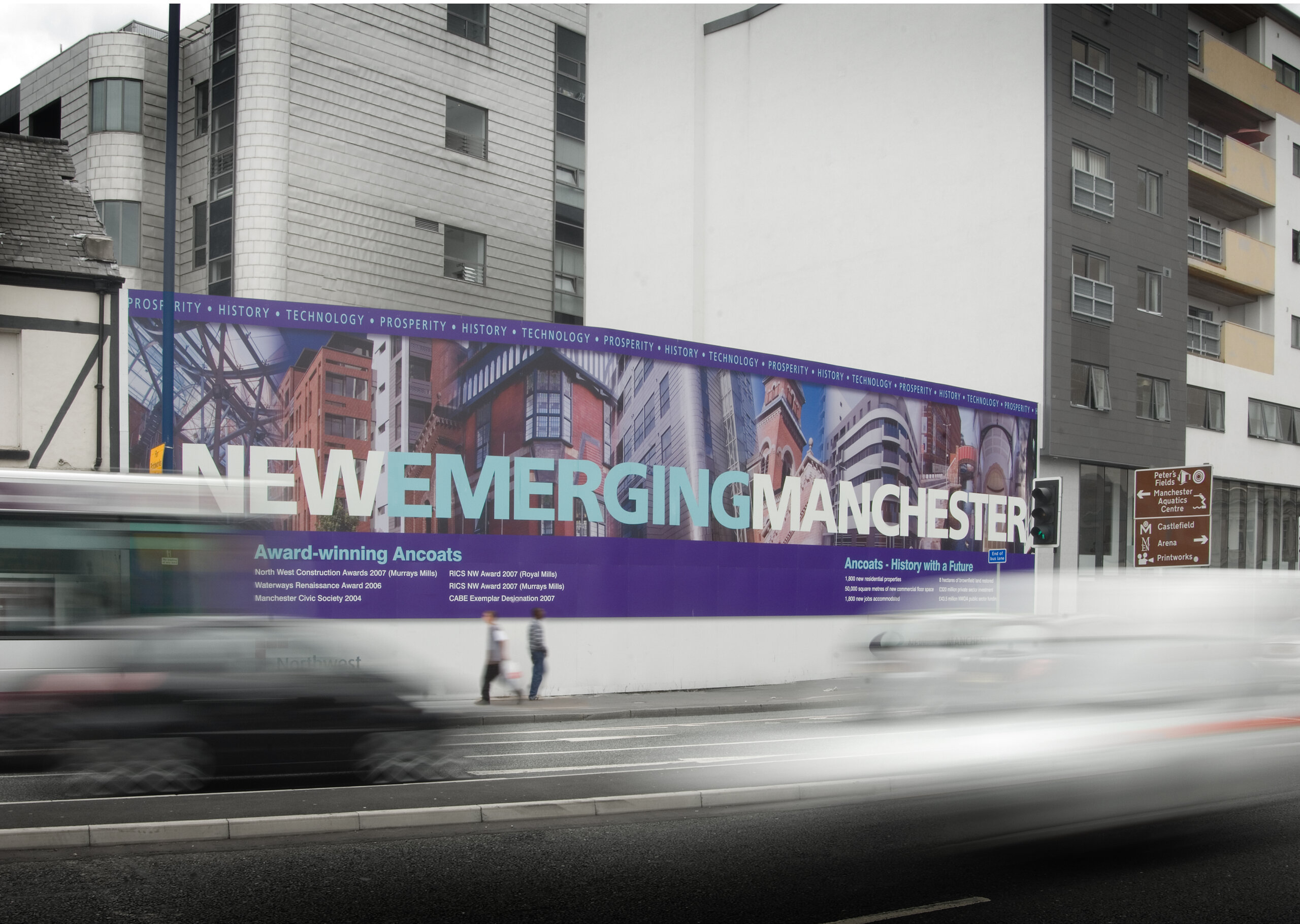 Site hoarding graphics in manchester