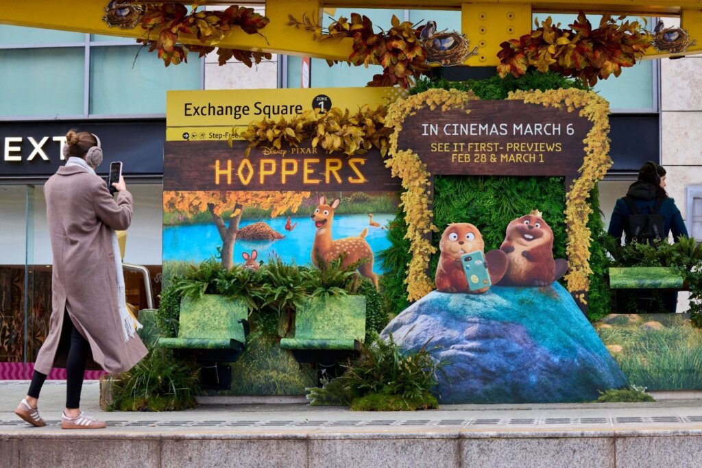 instagram moments in Manchester city centre for Disney Pixar Hoppers