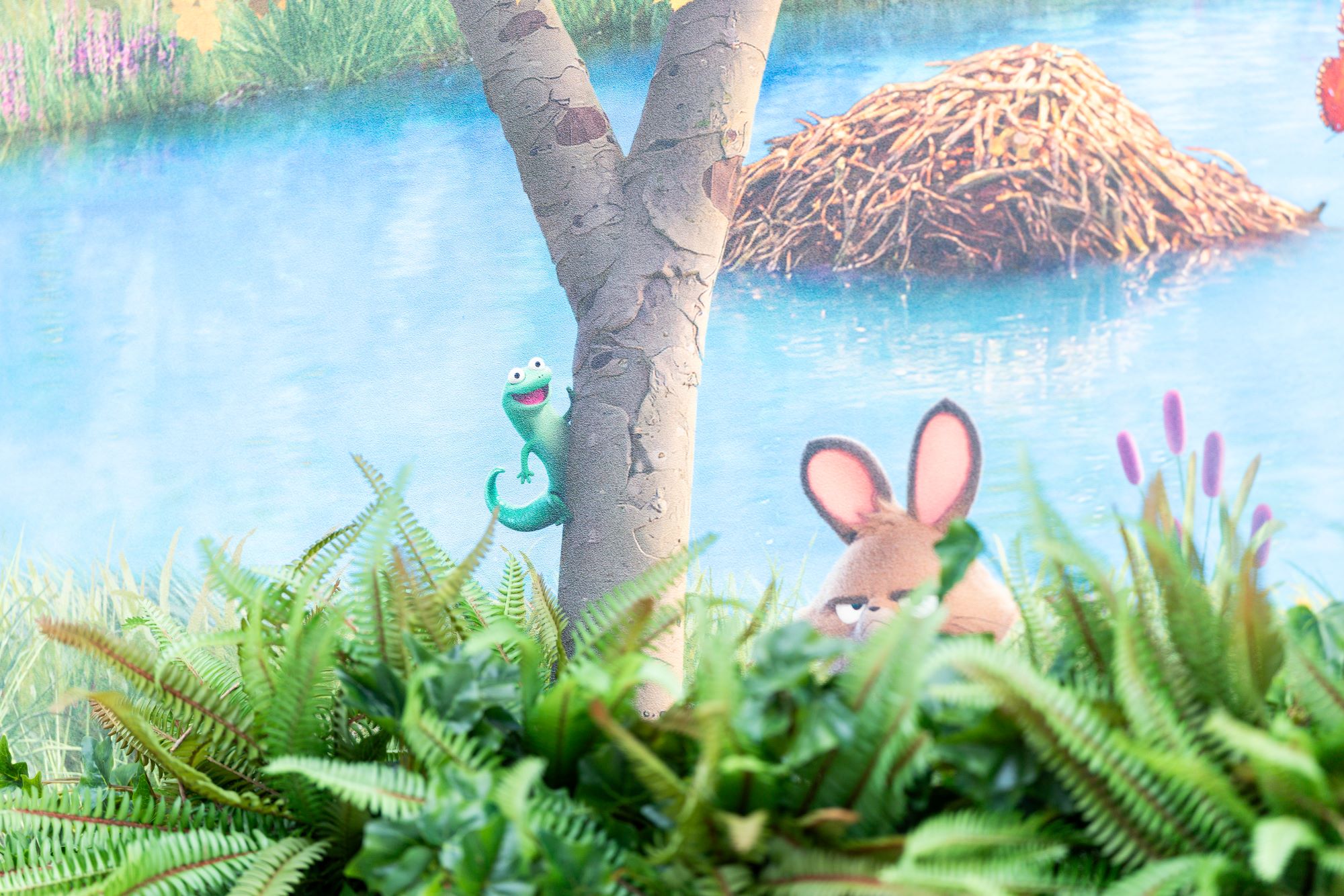 Outdoor advertising graphics takeover at Exchange Square tram stop Manchester