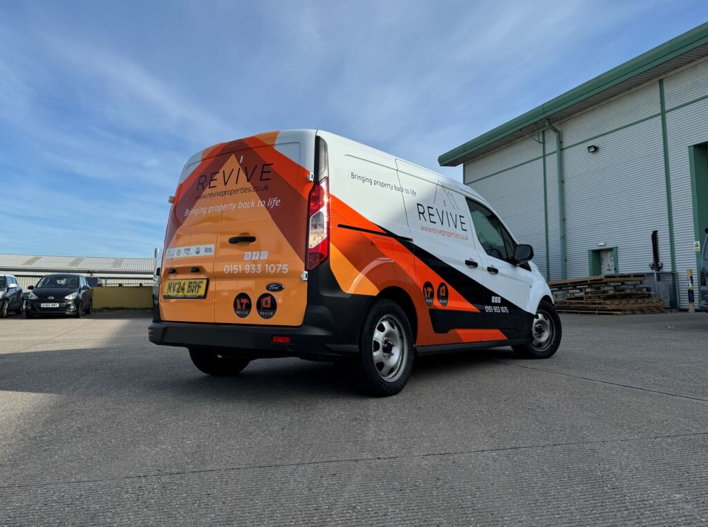 Commercial vehicle branding Liverpool for property company