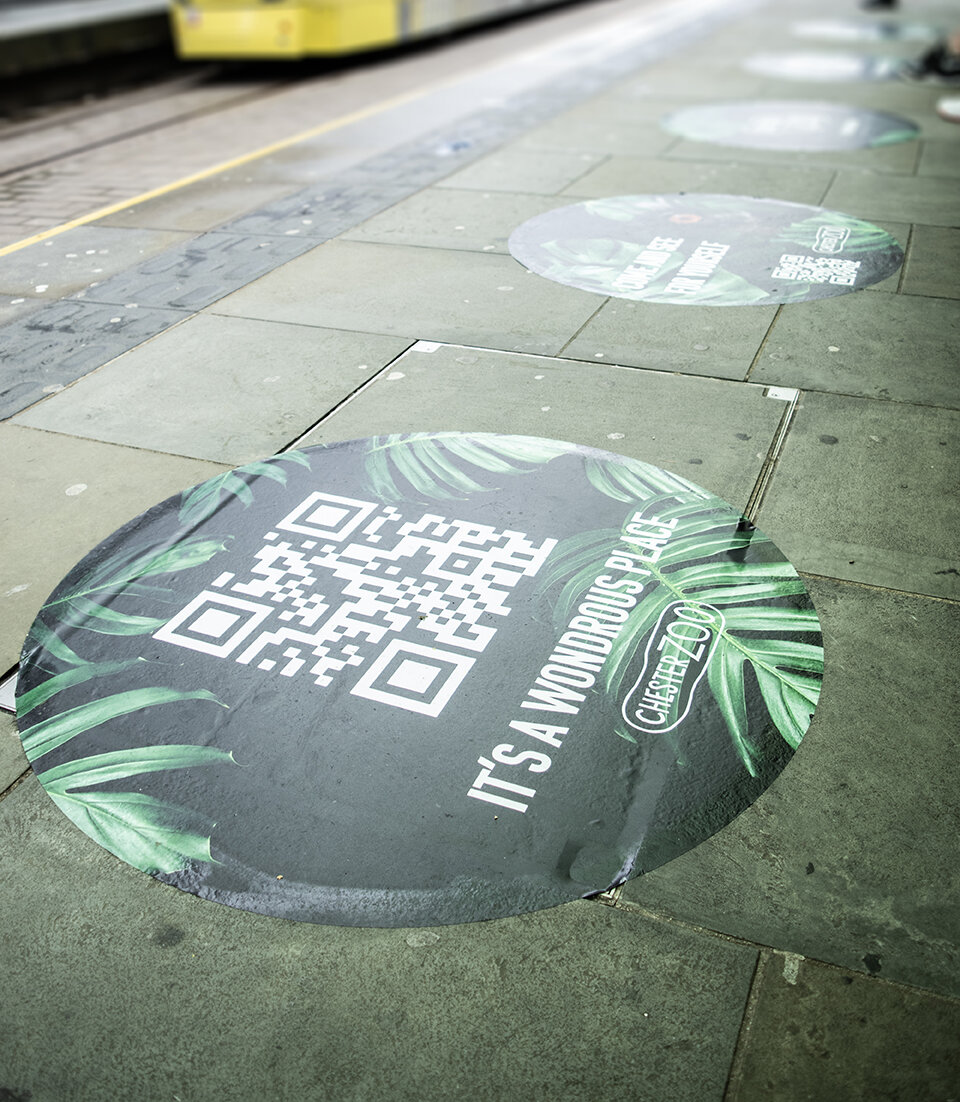 Vinyline recently completed some printed floor graphics in Manchester advertising Chester zoo