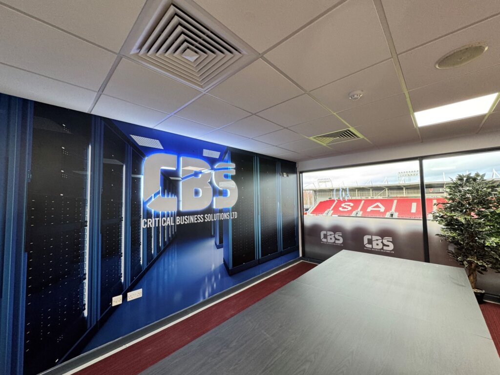 corporate office illuminated signage design and installation