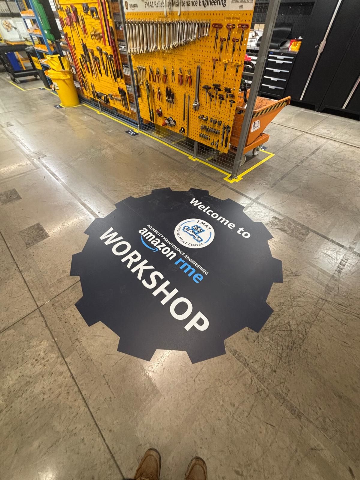 warehouse floor graphics