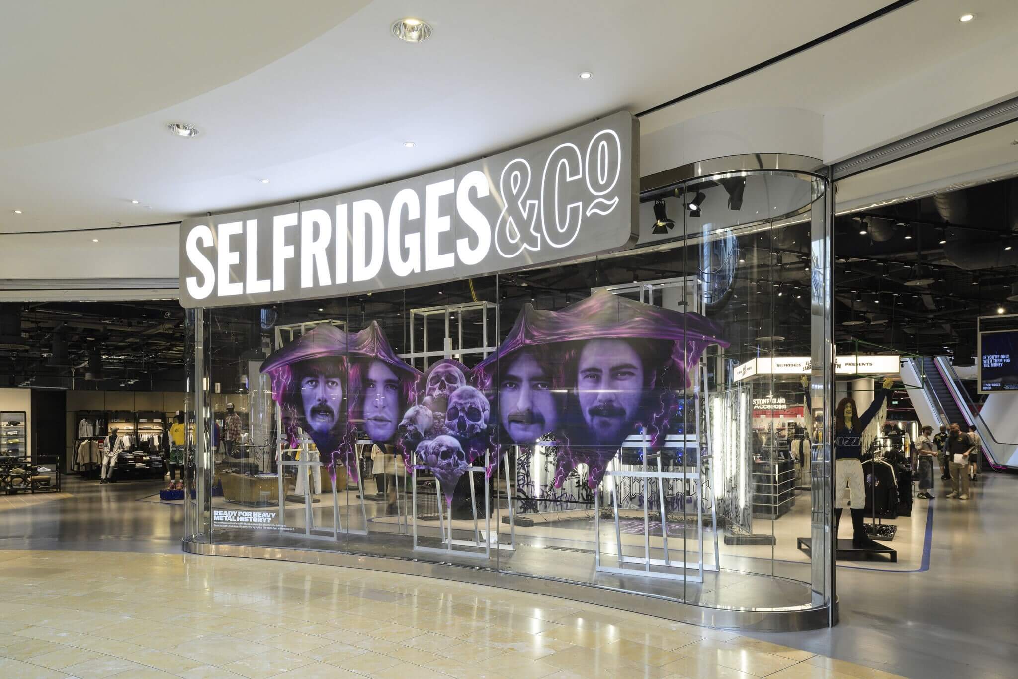 Selfridges black sabbath, bat structure built by vinyline