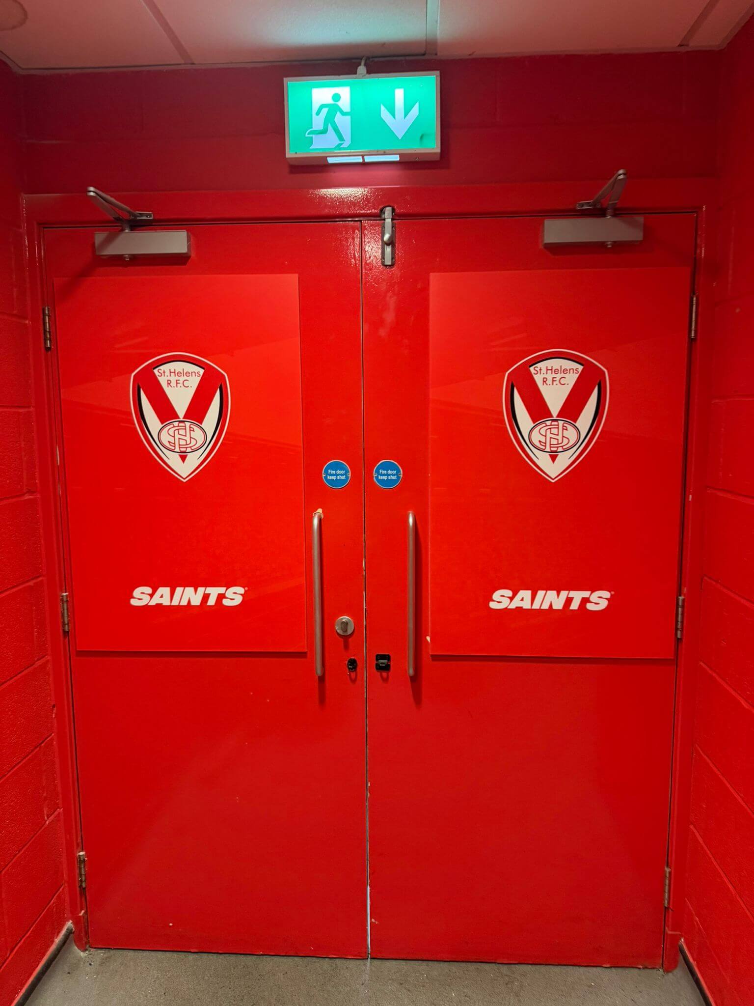 eco printed foam boards by vinyline for saints rlfc