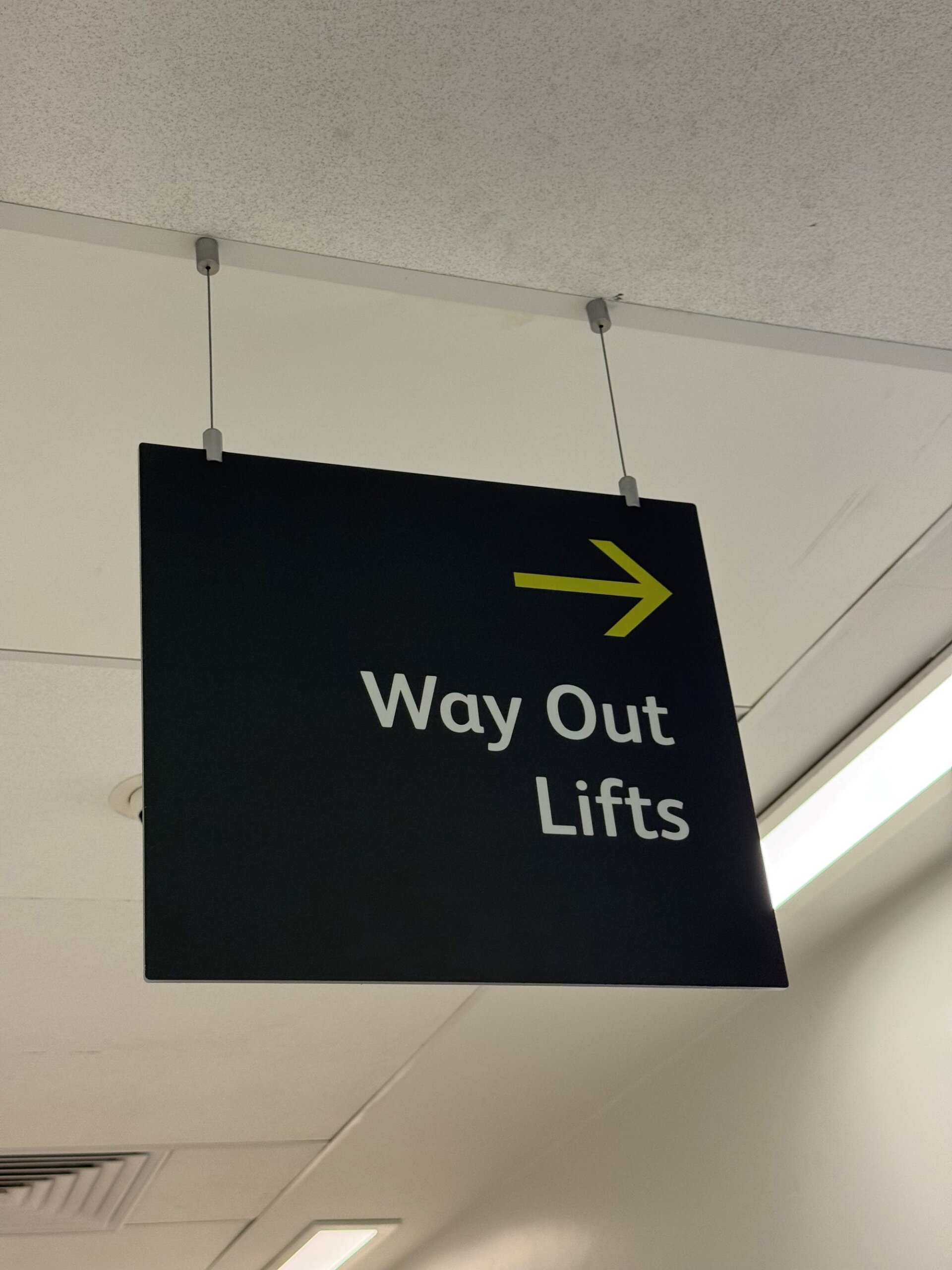 hospital way out signage