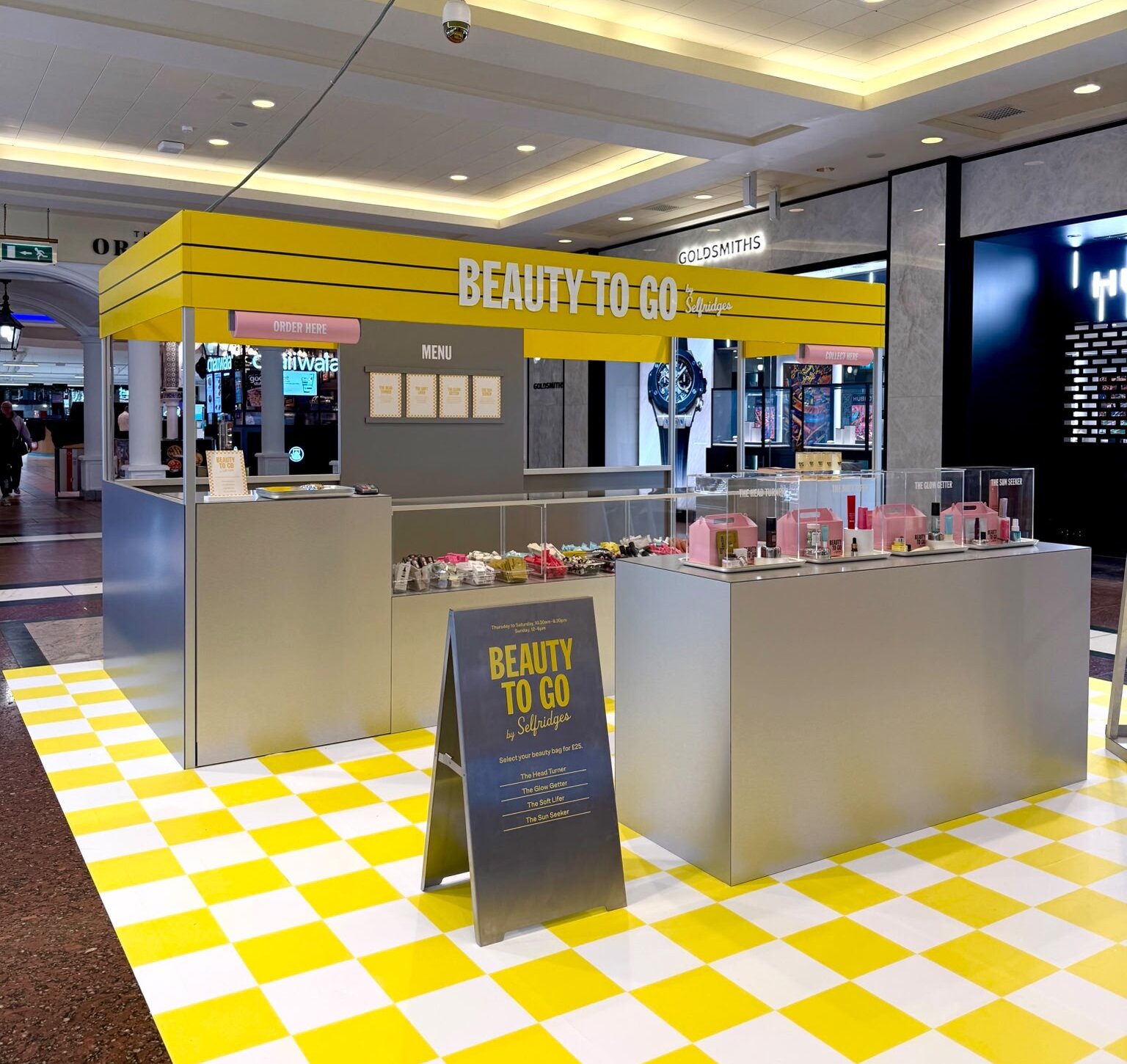Selfridges Beautopia retail activation with branded floor graphics
