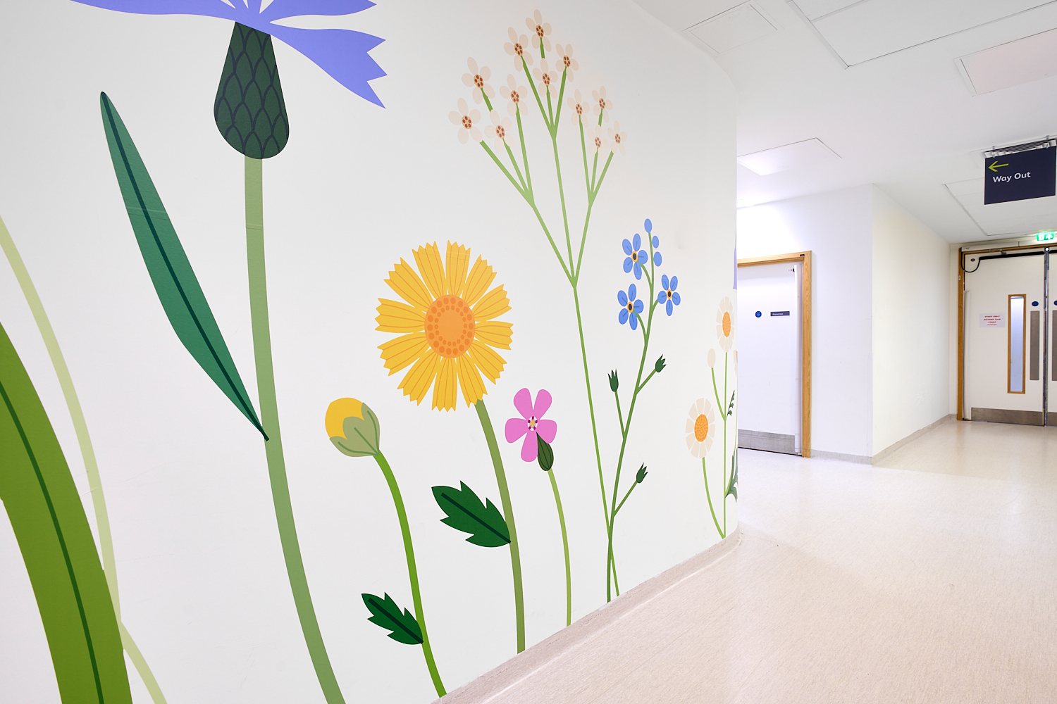 Blooming floral graphics installed at Alder Hey Children's Hospital