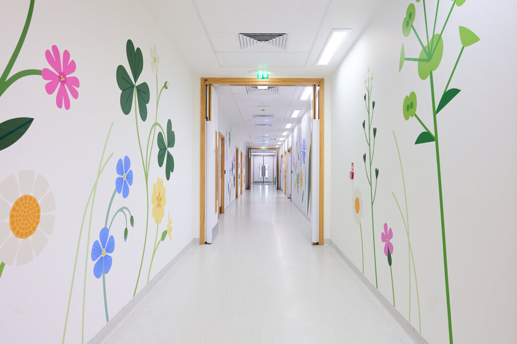 Blooming floral graphics installed at Alder Hey Children's Hospital By Vinyline